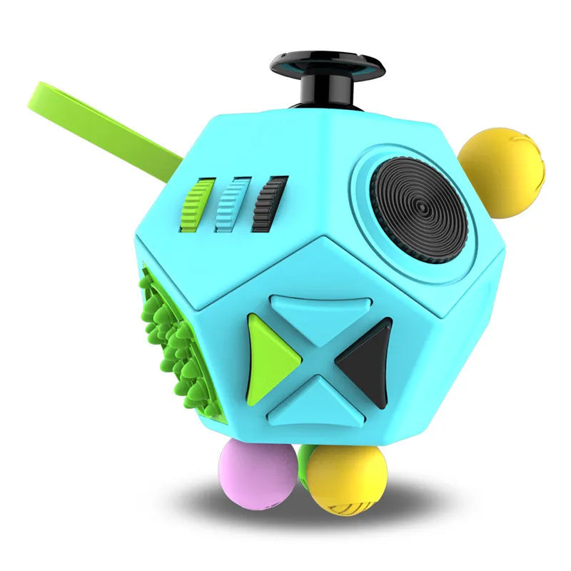 12 Sides Fidget Cube | Anti Stress Sensory Toy for Focus and Calm