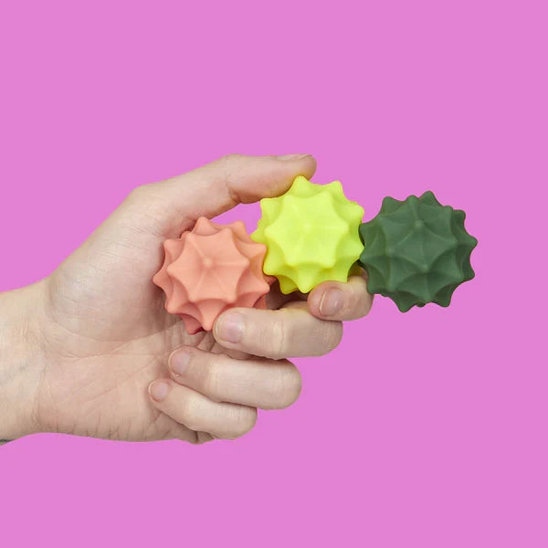 Speks Odds Soft Silicone Fidget Magnets, Silent Stress Relief Toys, Green Spurs